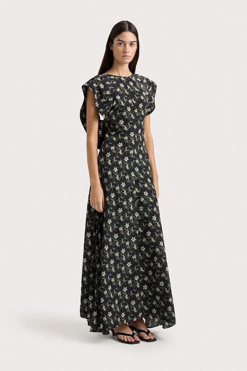 Faithfull Paloma Maxi Black Floral AU Size 8 photo 4