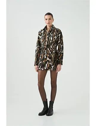 Aje Sienna Shirt Dress Animal Print Size 6 photo 5
