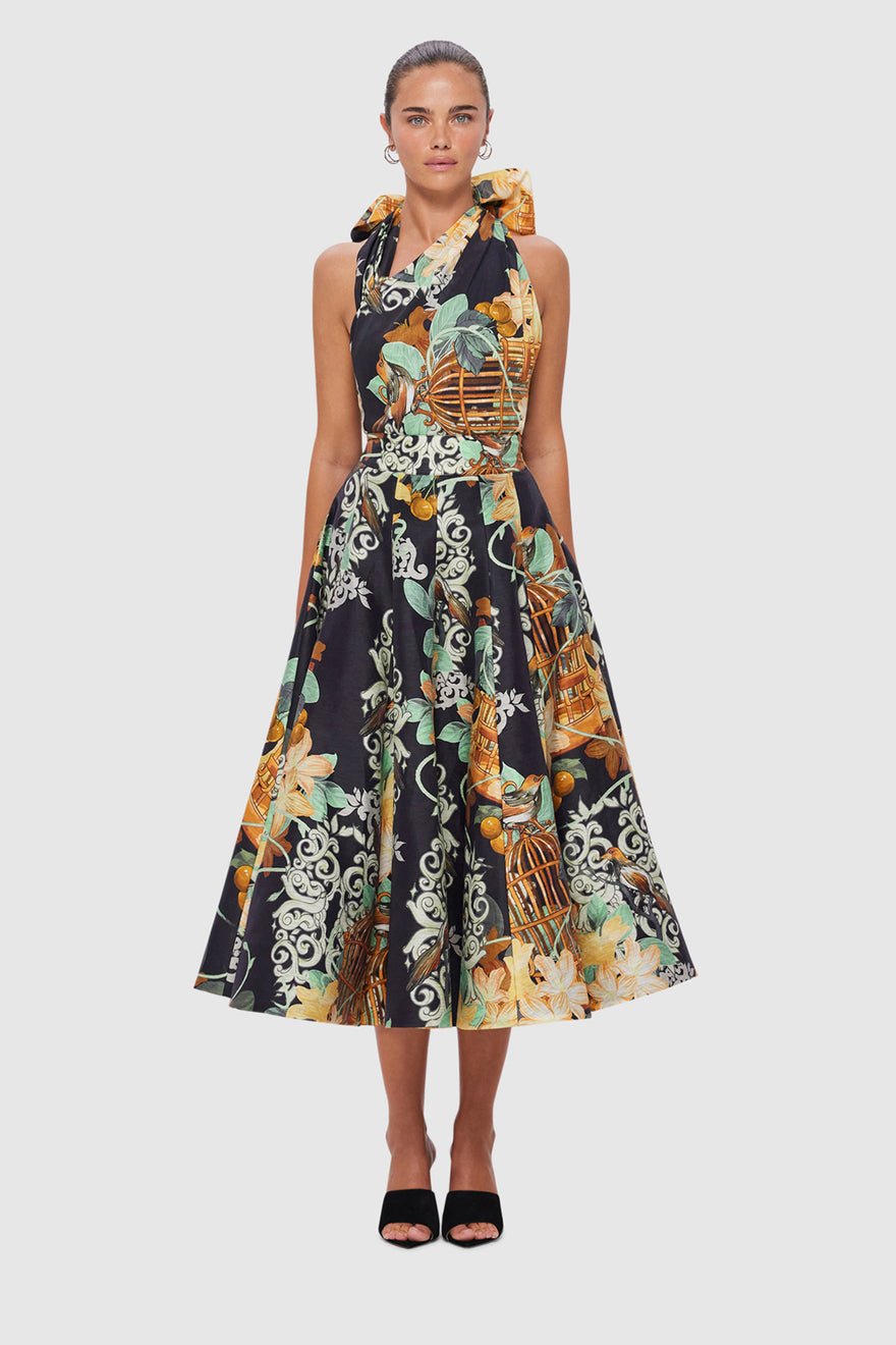 Leo Lin Bridget Halterneck Top - Azalea Print in Twilight photo 2