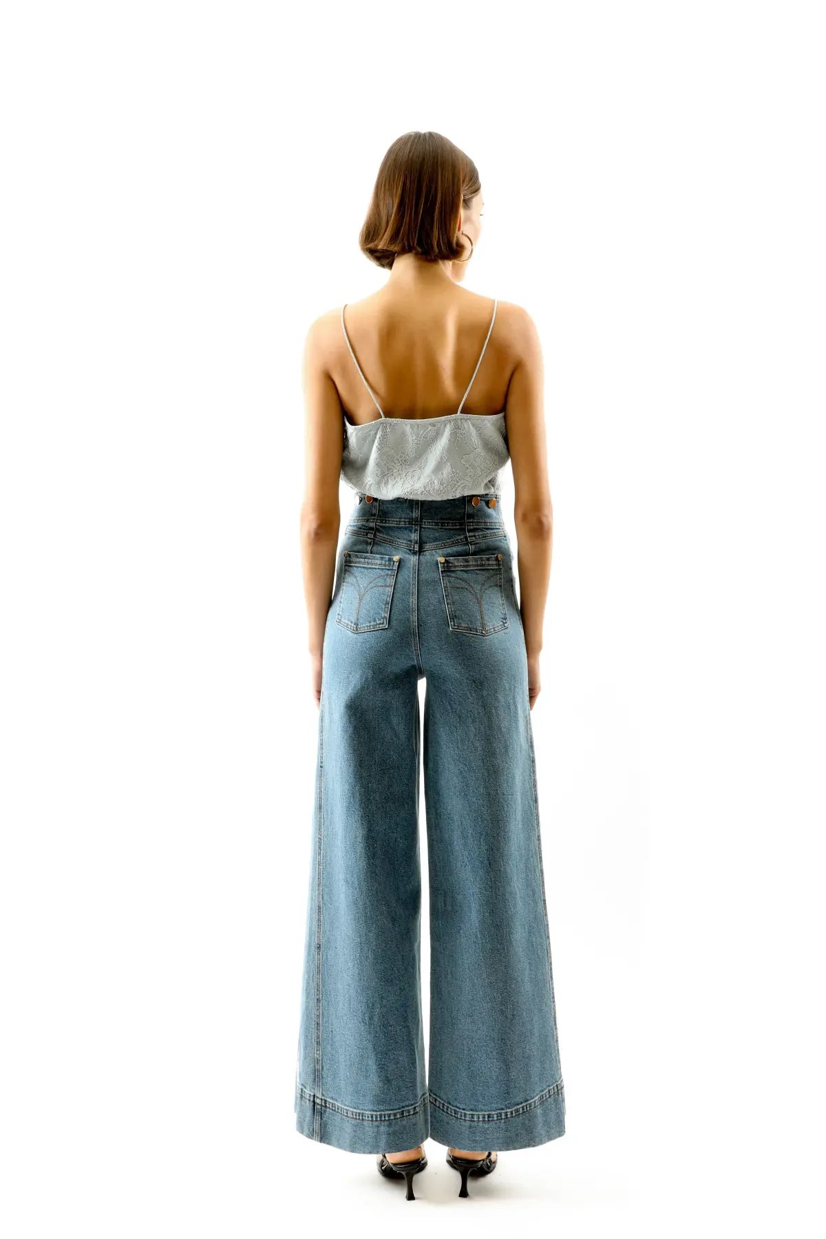 ALICE By Alice McCall Maverick Jumpsuit Light Blue Size AU 12 photo 5