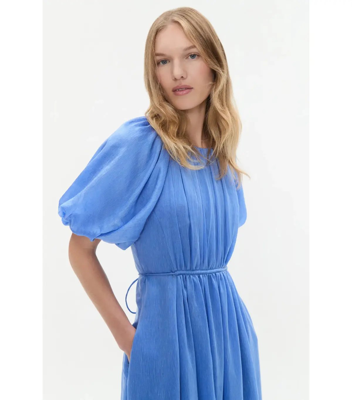 Aje Alma Midi Dress in Mist Blue Size AU 12 photo 4