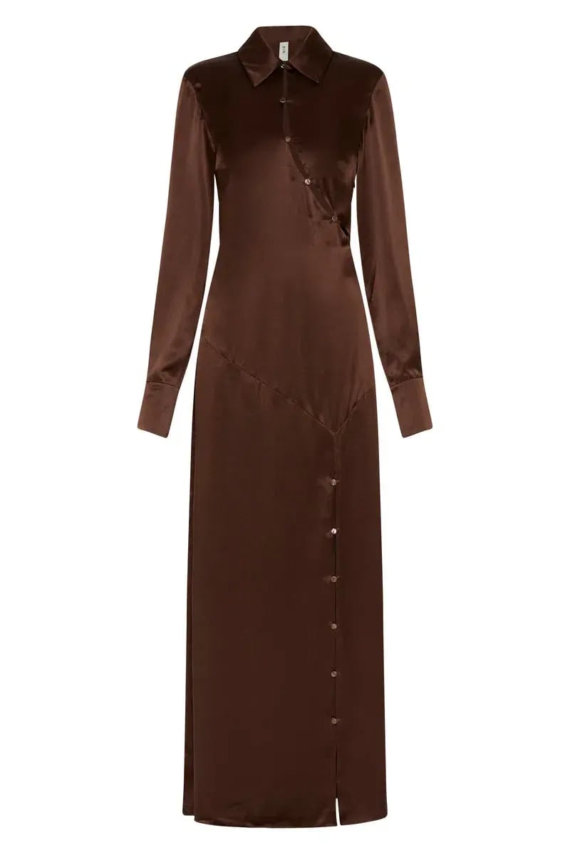 Sir The Label Selita Shirt Dress Chocolate Brown Size 1 / 8 AU photo 4