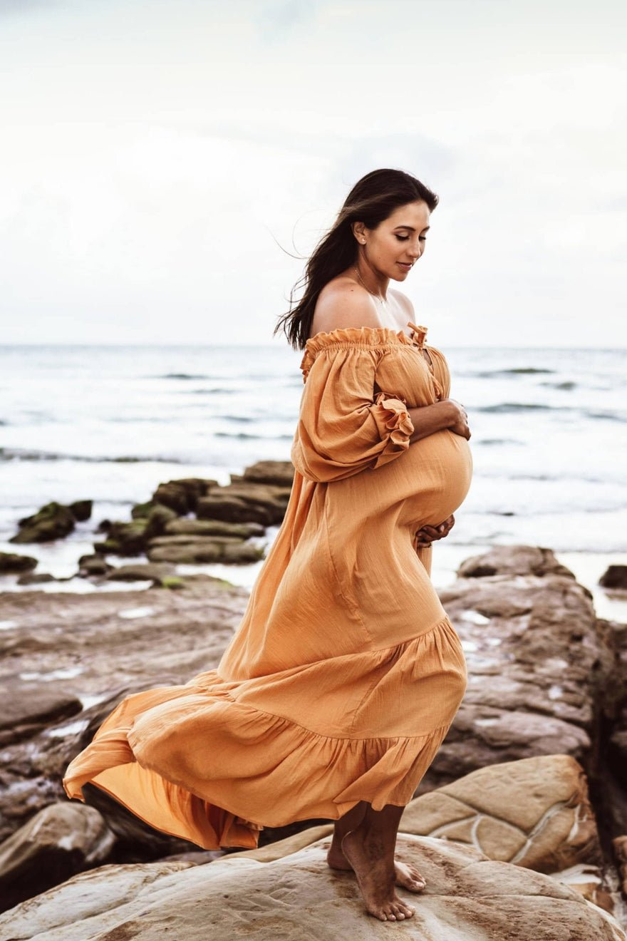 Hazel & Folk Emmaline Maxi Gown - Toasted Peach photo 3