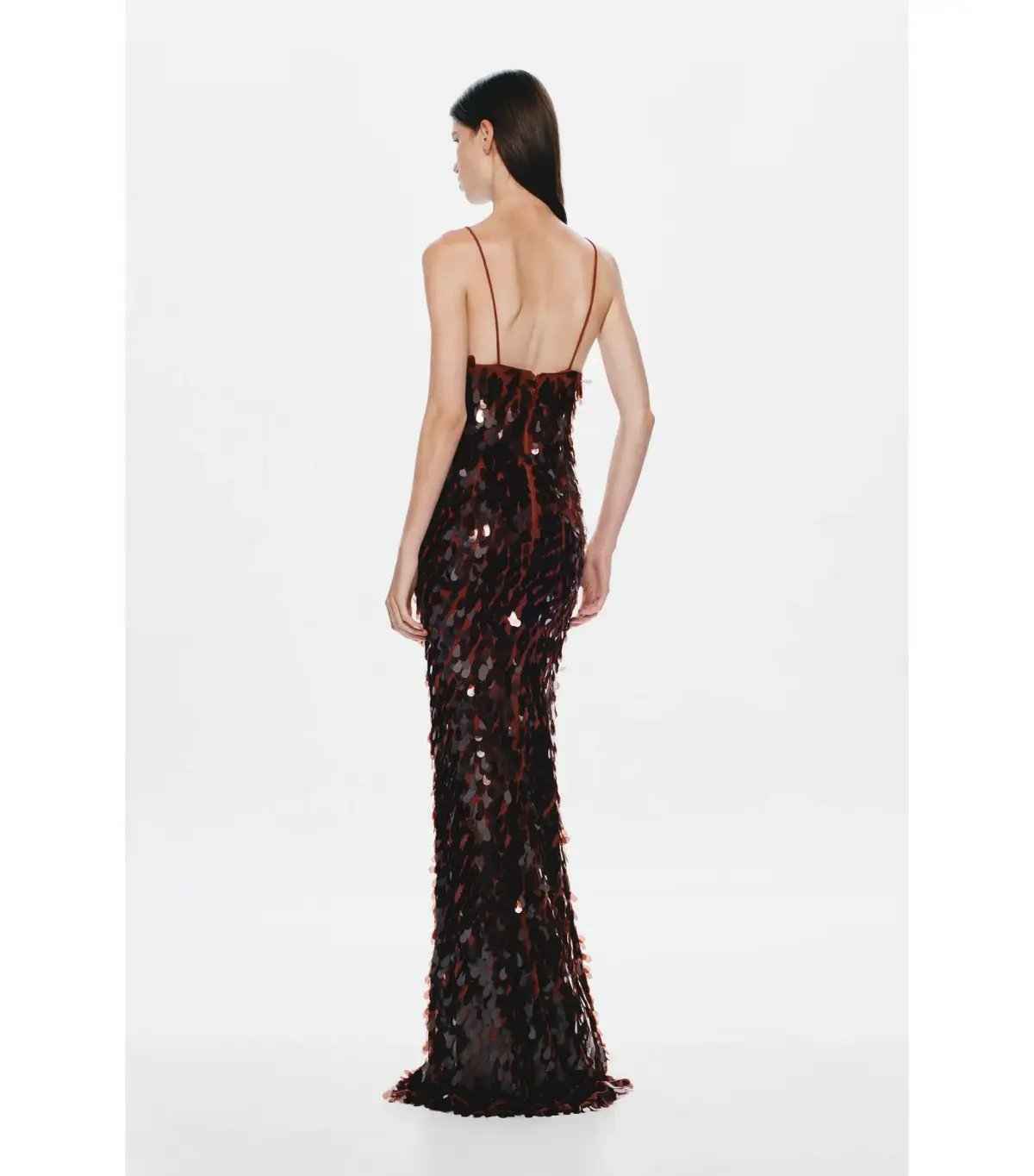 Misha Sapphire Sequin Maxi Dress in Fig Size S / AU 8 photo 3