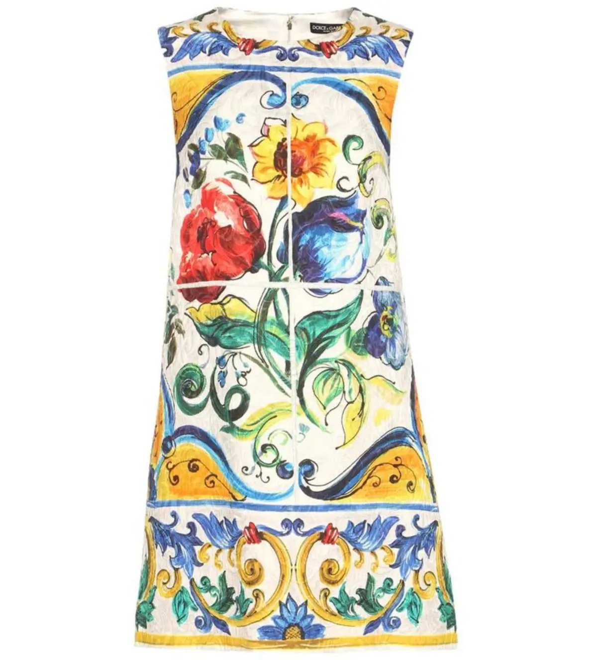Dolce & Gabbana Majolica Print Mini Dress Multi Size AU 6 photo 4