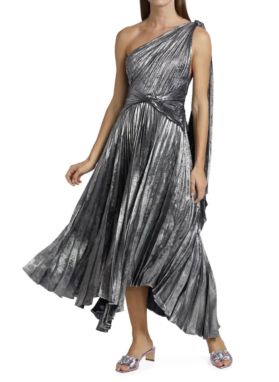 Acler Kalora Midi Dress Gunmetal Size 10 photo 3