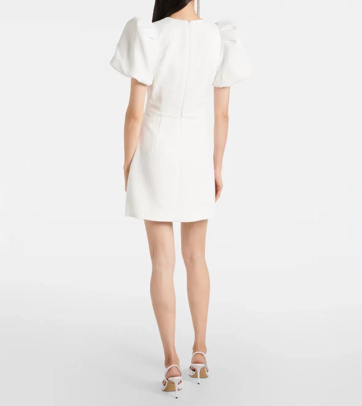 Rebecca Vallance Alicia Puff Sleeve Mini Dress White Size AU 10 photo 5