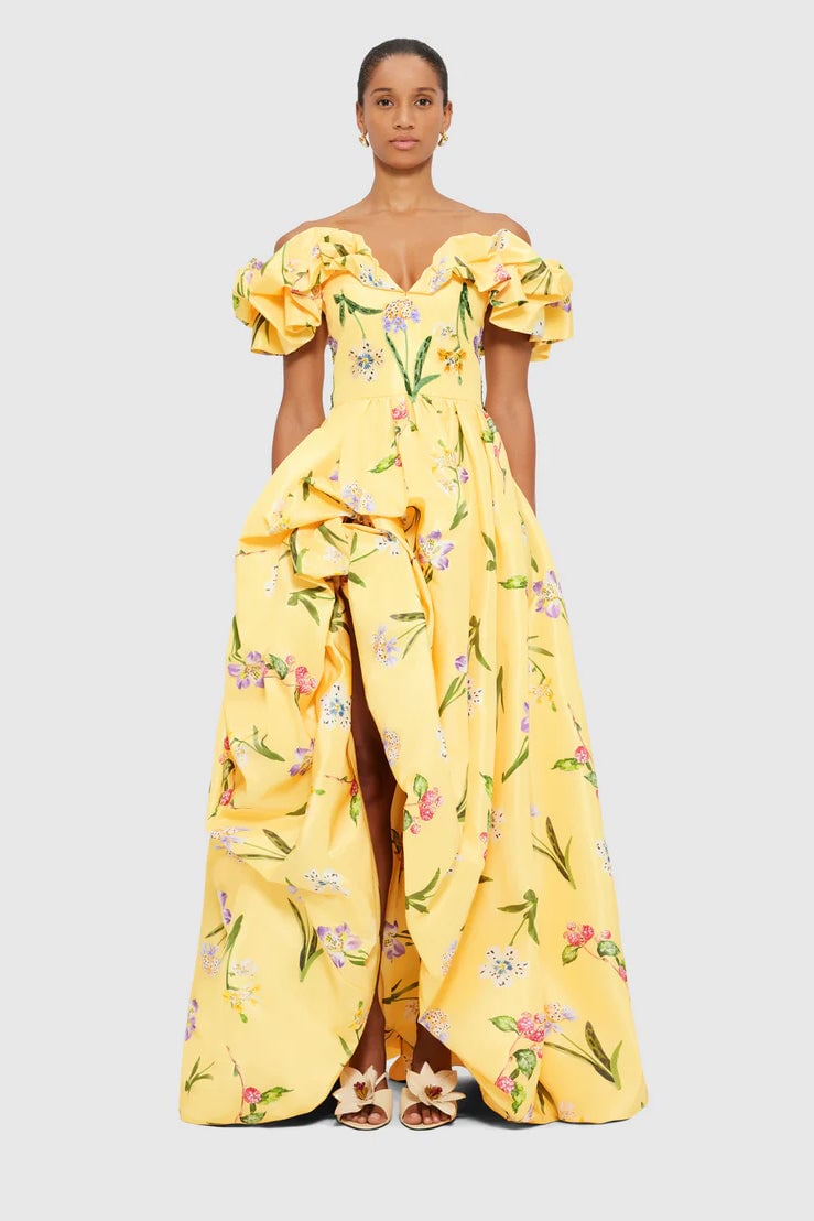 Leo Lin Maxime Voluminous Gown - Wild Flower in Sorbet photo 3