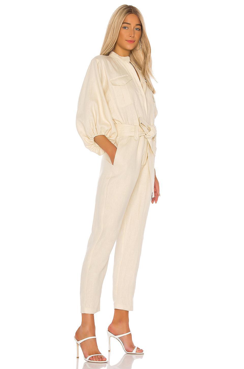 Shona Joy Eames Balloon Sleeve Jumpsuit Straw Size 10 photo 2