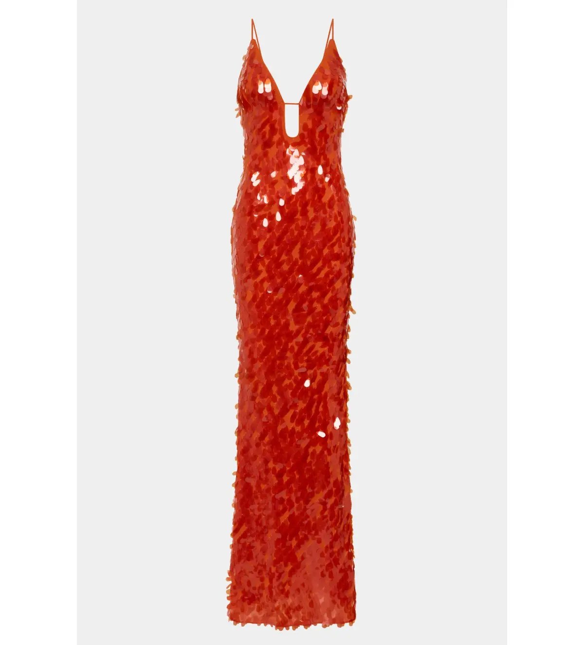 Misha Sapphire Sequin Maxi Dress in Red Size 14/XL photo 4