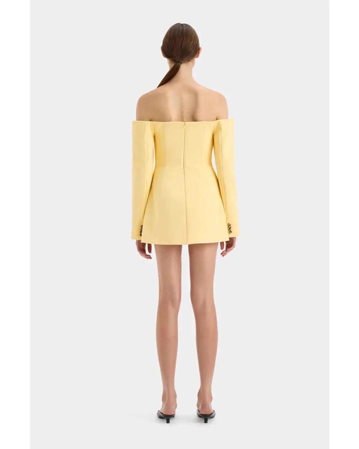 Sir the Label Sandrine Mini Dress in Limone Yellow Size 4 / AU 14 photo 4