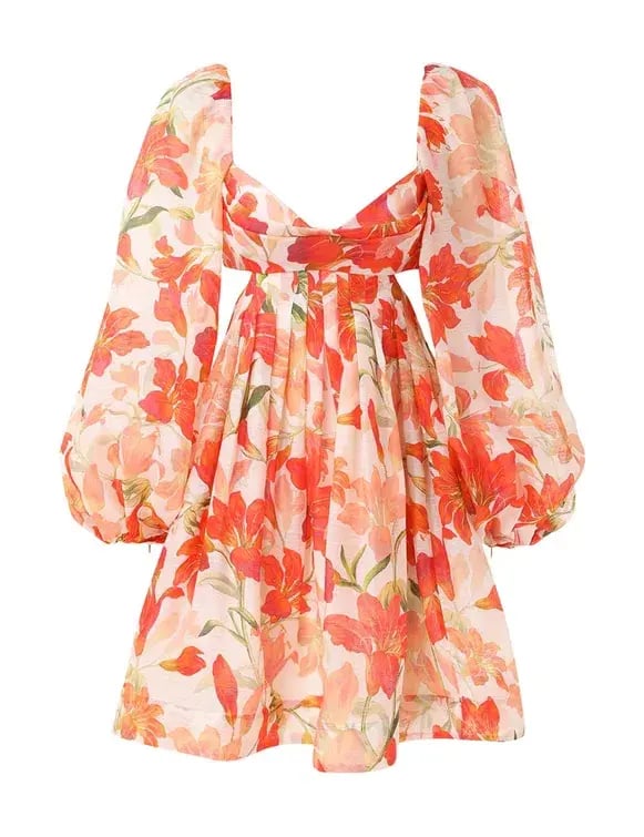 Zimmermann The Tranquillity Bralette Mini Dress in Red Lily Size 1 / AU 10 photo 3
