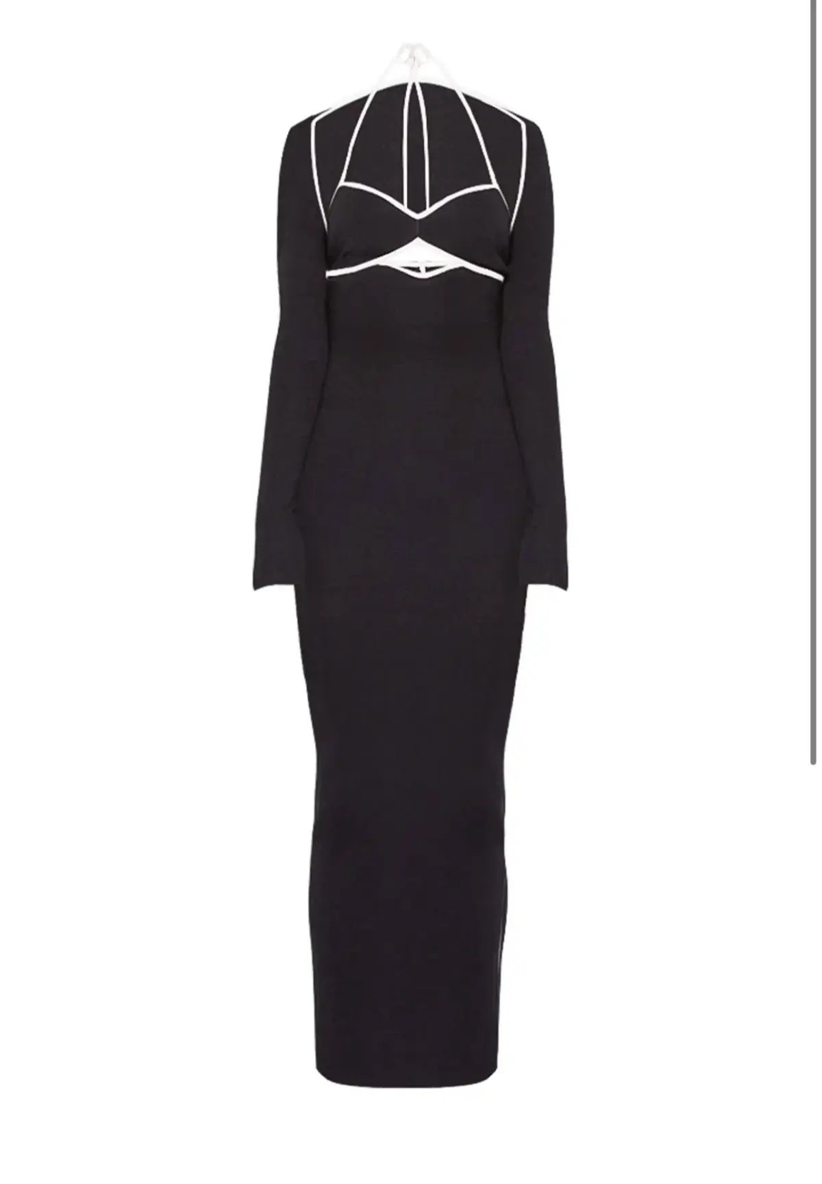 Wynn Hamlyn Palm Maxi Dress Black Size S/AU 8 photo 4