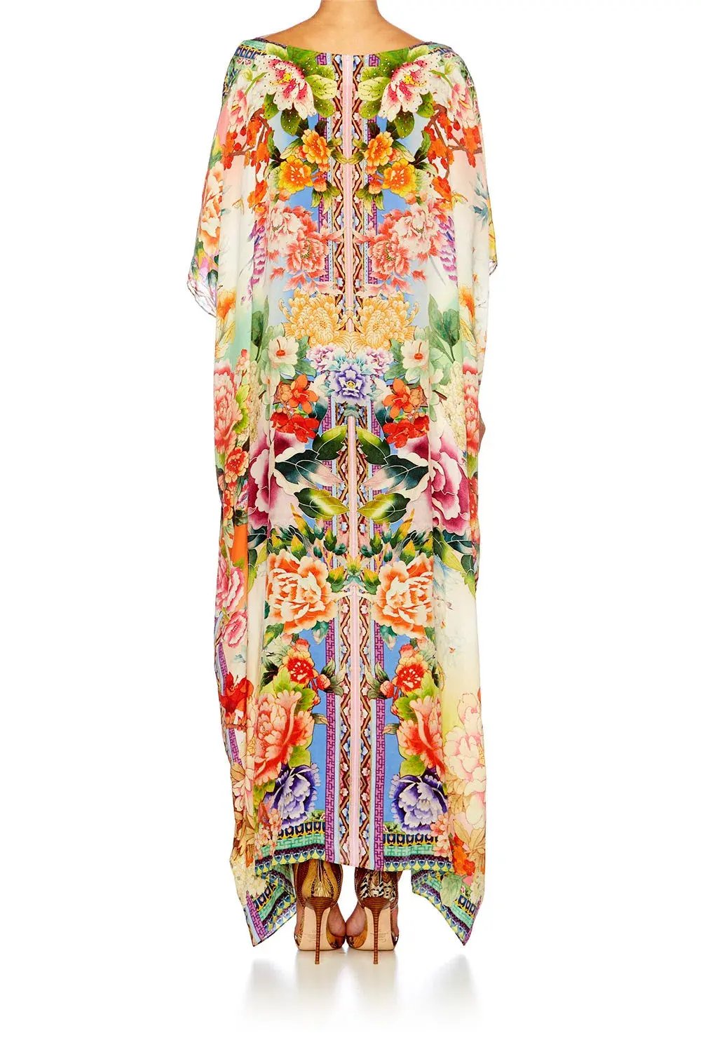 Camilla Flower Hour Round Neck Kaftan One Size photo 3