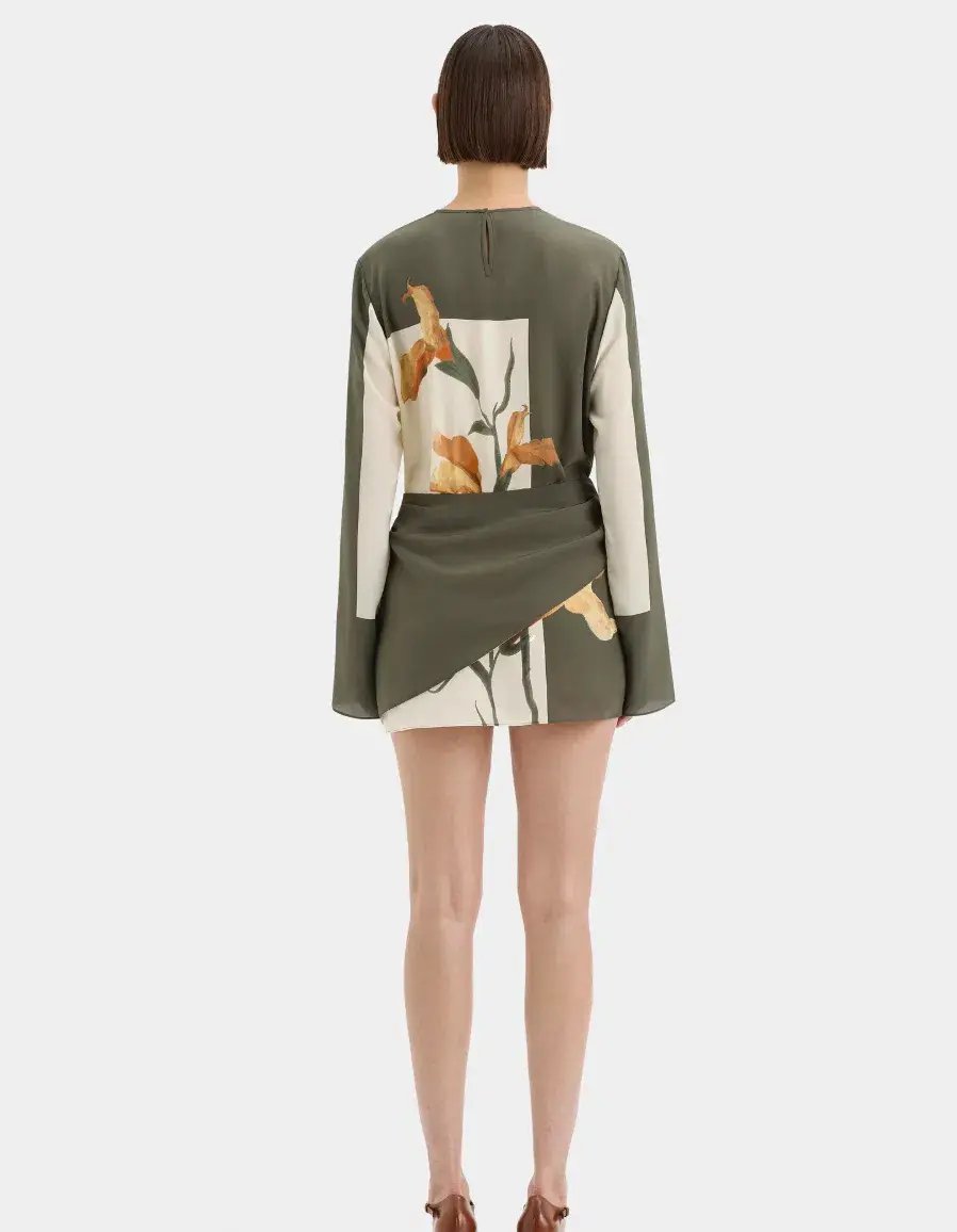Constance Twist Mini Dress Green Size 8 photo 4