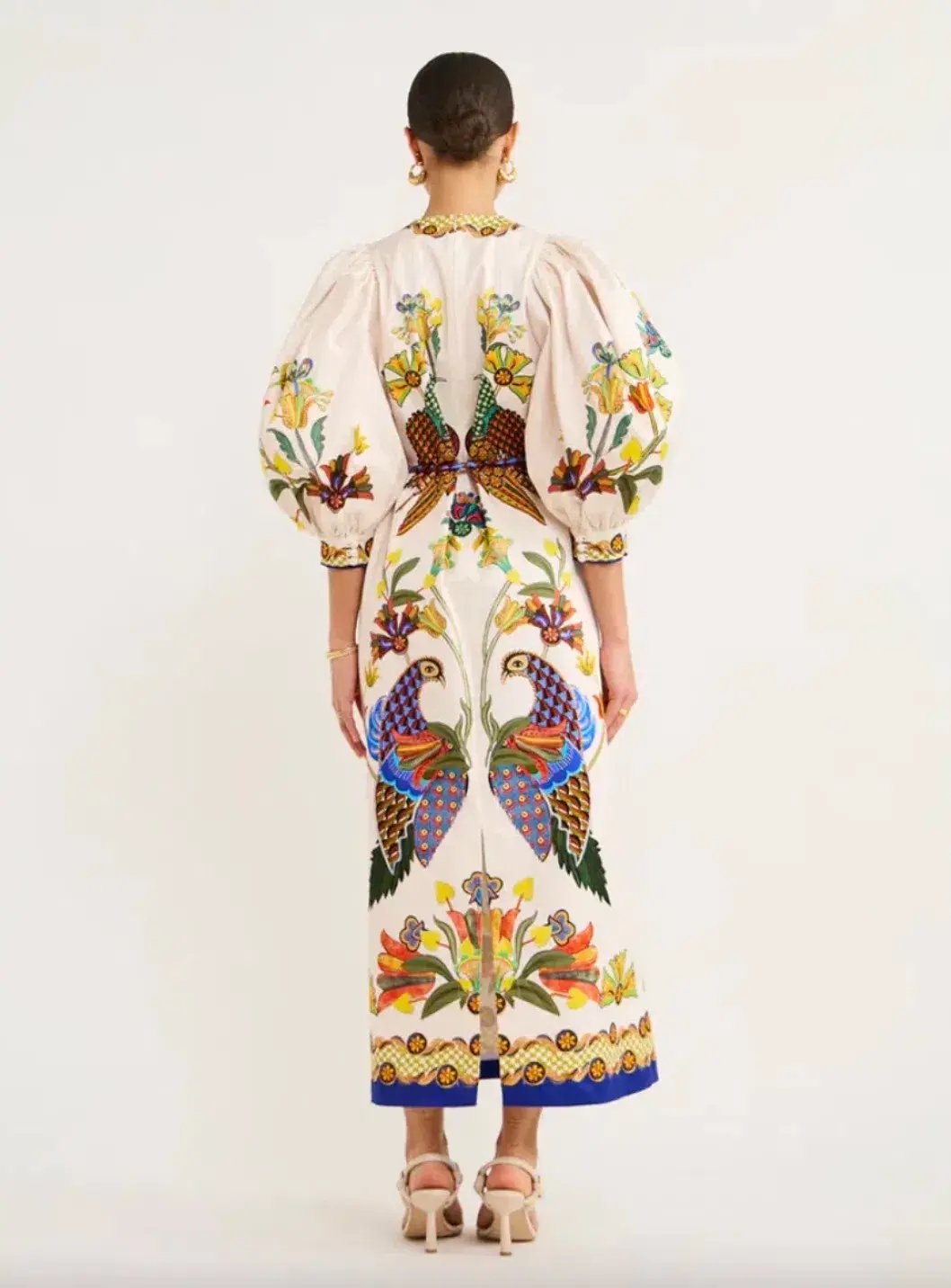 Alemais Effie Puff Sleeved Dress Print Size 12 photo 4