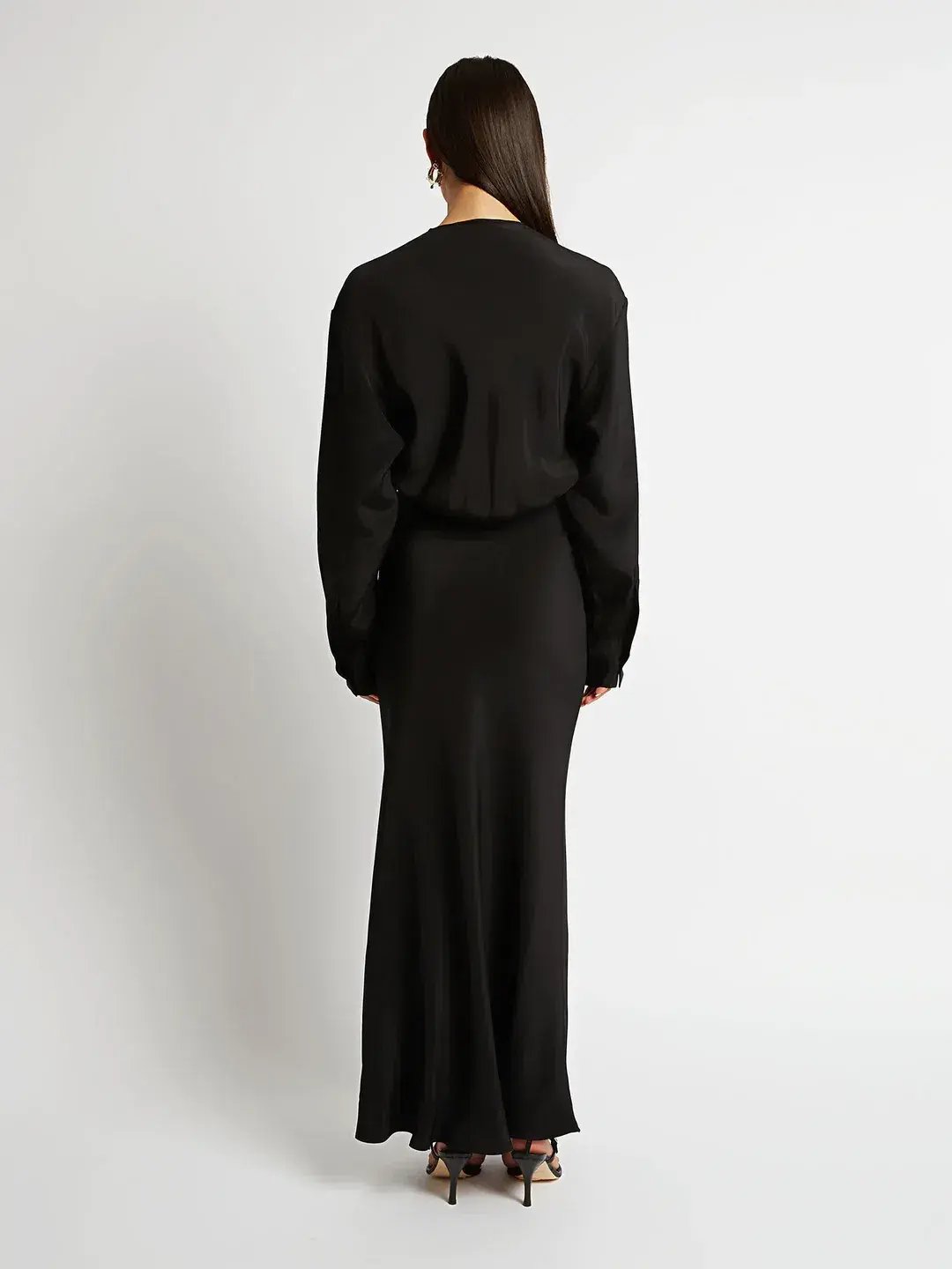 Christopher Esber Triquetra Front Tie Shirt Dress Black Size 10 photo 2
