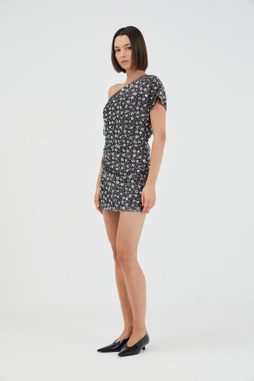 Third Form Celestial Mini Dress - Silver Sequin photo 2