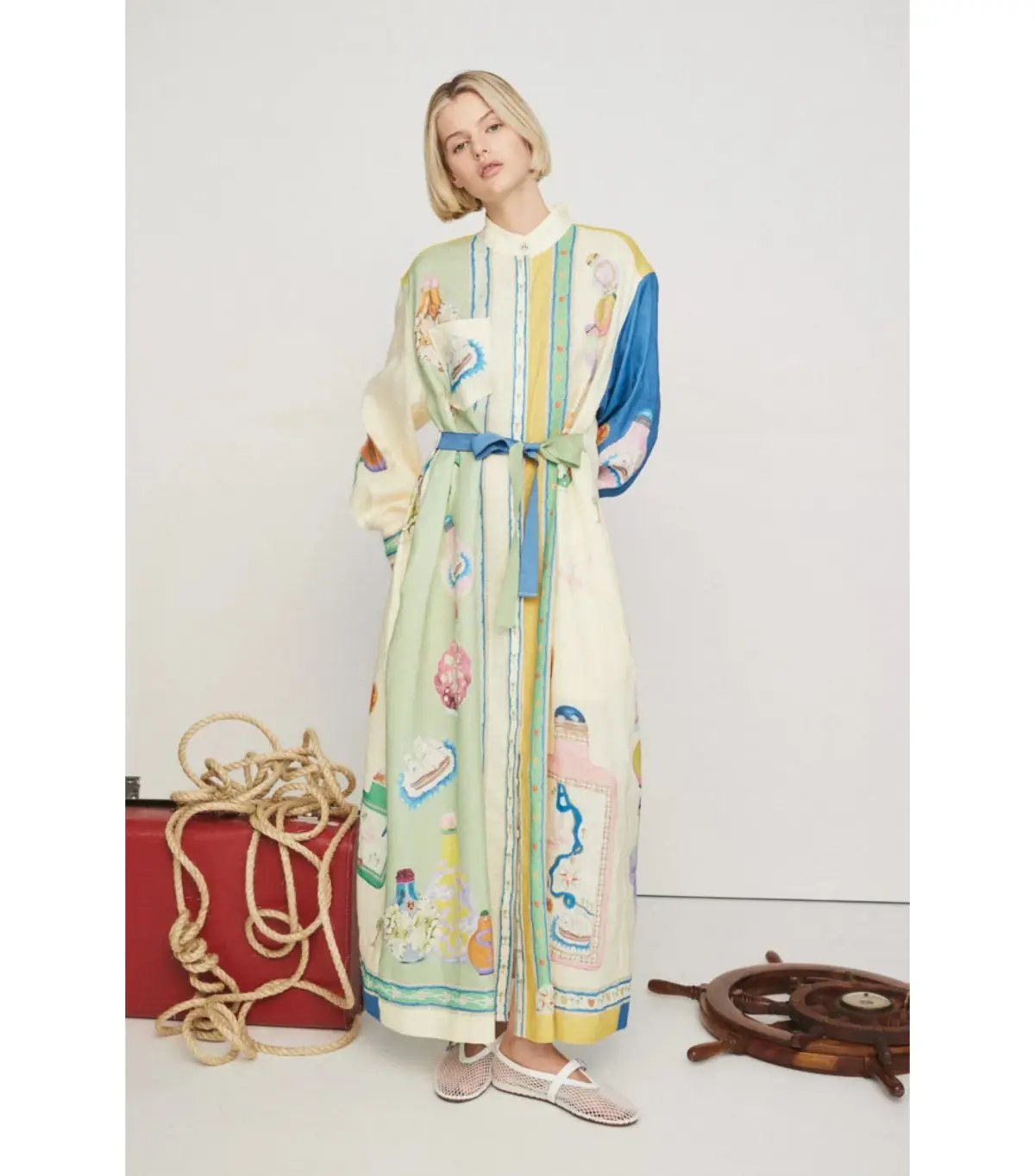 Alemais Elixir Shirt Dress Multi Size AU 12 photo 3
