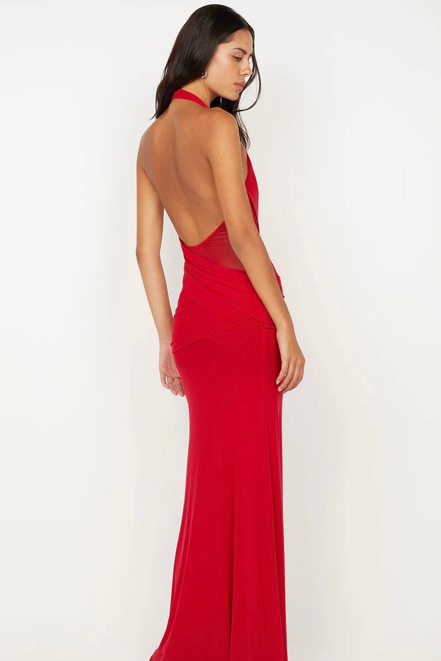Bec & Bridge Deija Halter Maxi Dress - Strawberry photo 3