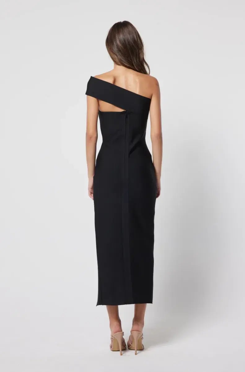 Elliatt Soroa Midi Dress Black Size M/AU 10 photo 2