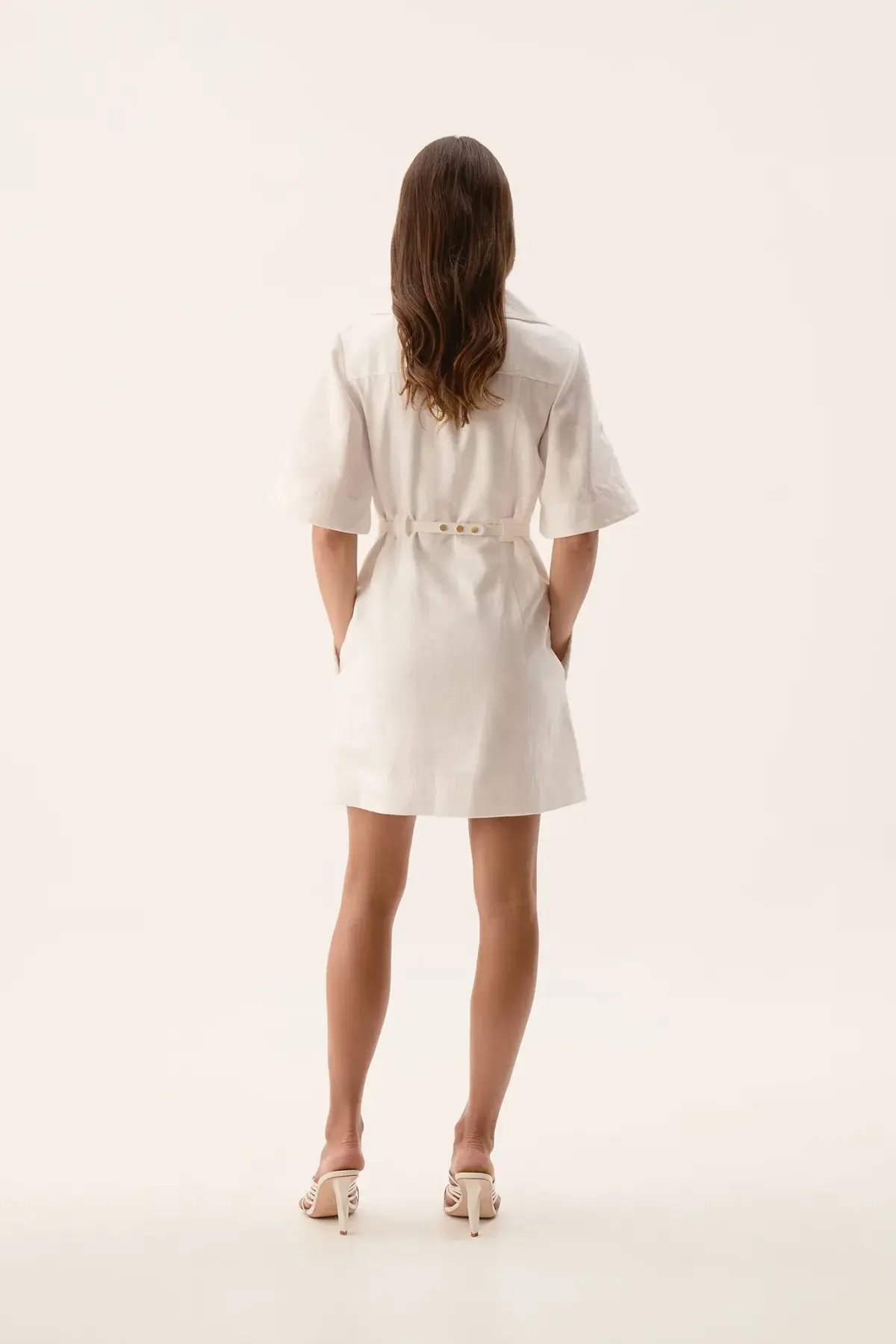 Aje Ana Mini Dress Ivory Size 12 photo 4