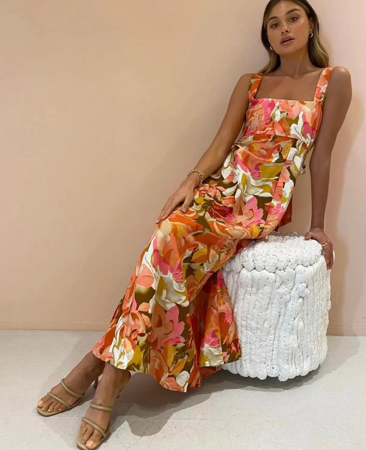 Acler Tate Dress Size 14 Pink Bouquet Maxi photo 4