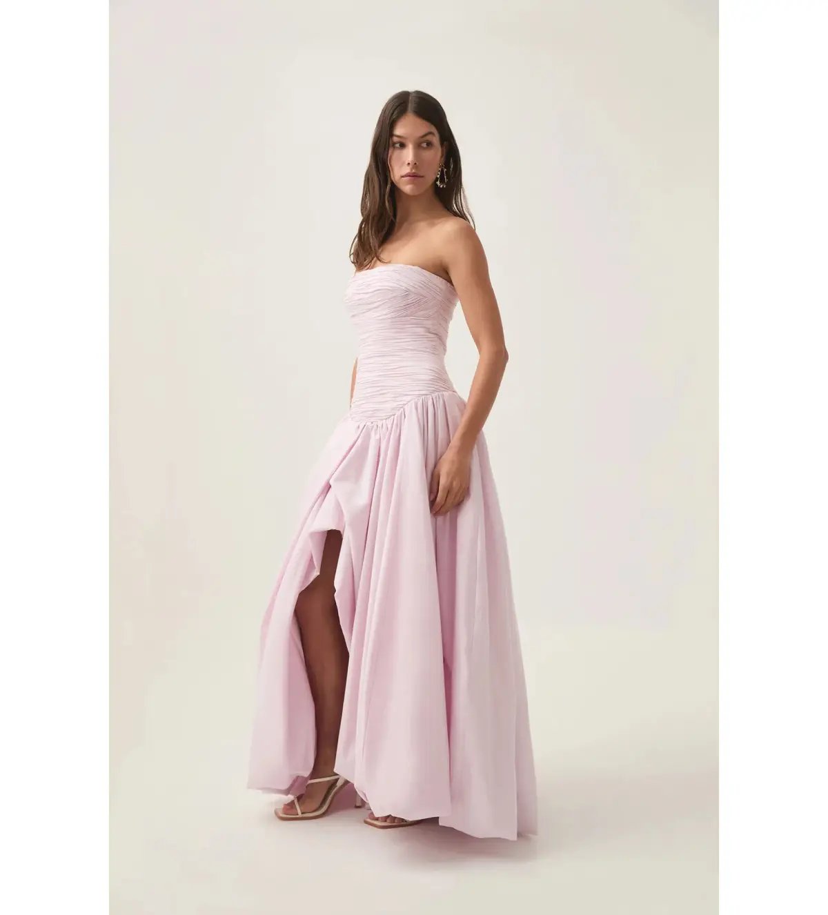 Aje Violette Bubble Hem Maxi Dress Pastel Pink AU 10 photo 2