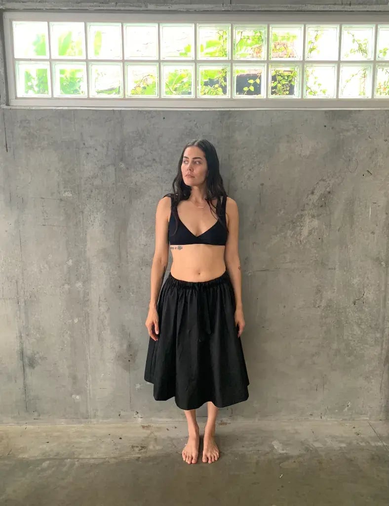 Prada Cocktail Evening Midi Skirt Black Size 10 photo 4