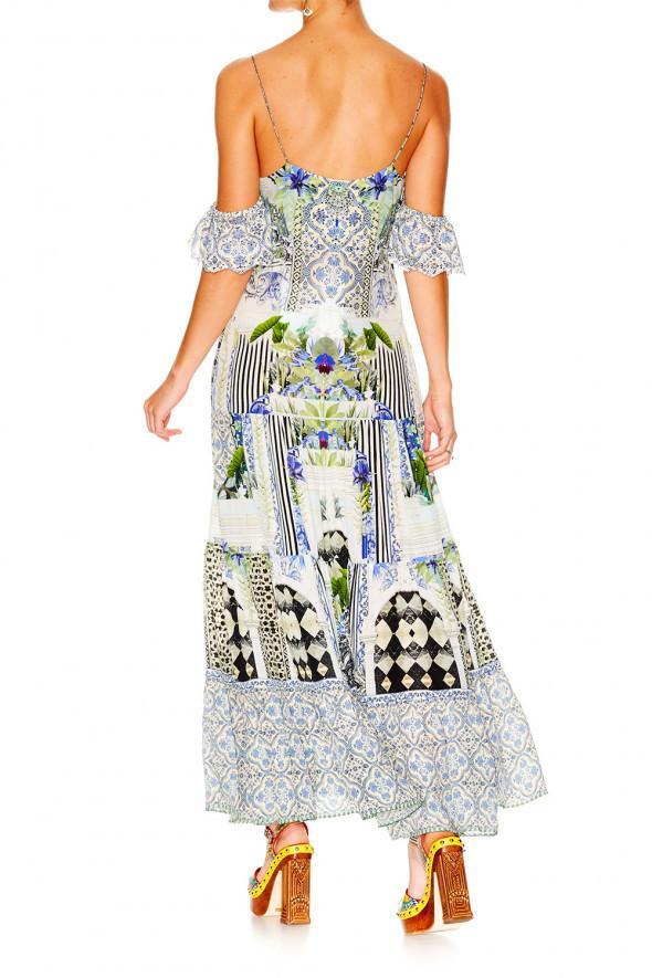 The Sweet Escape Long Button Down Tiered Dress photo 3