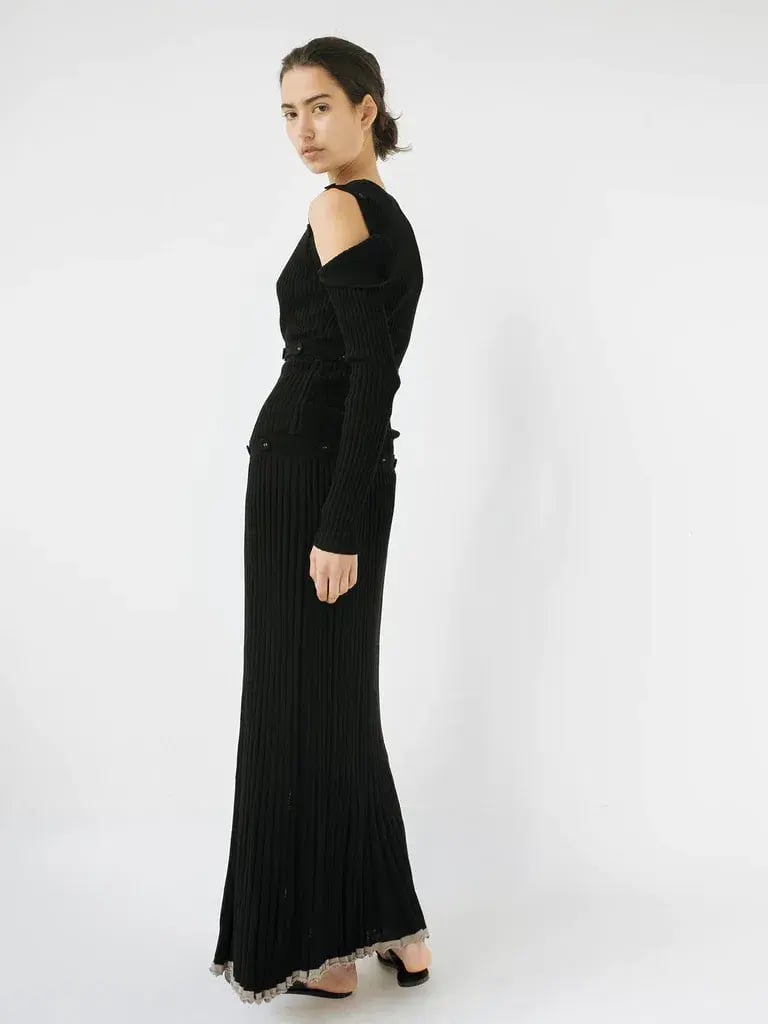 Christopher Esber Deconstructed Long Sleeve Dress Black Size 8 photo 5