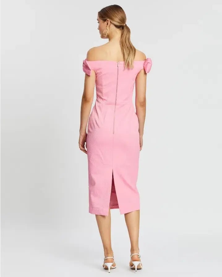 Rebecca Vallance Winslow Midi Dress Pink Size 14 photo 3