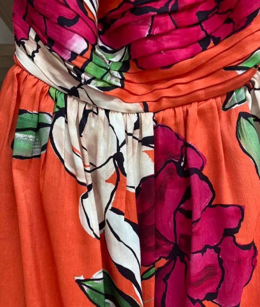 Aje Monument Tulip Maxi Dress Vivid Camellia Size 8 photo 3