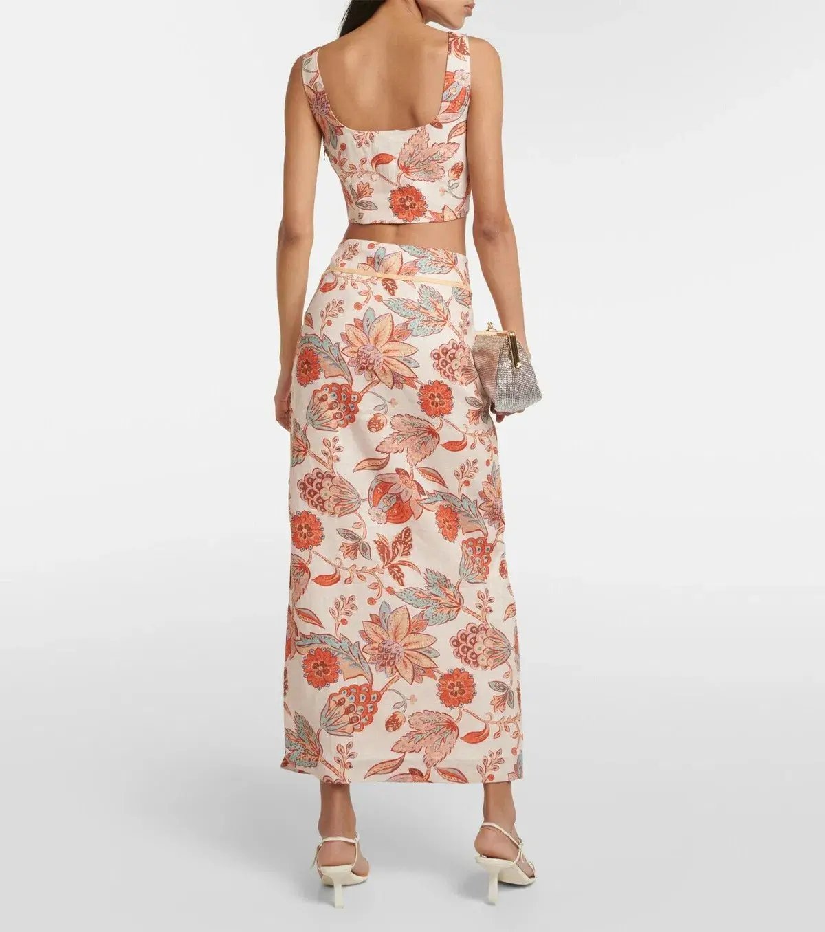Sir the Label Noemi Linen Midi Skirt Desert Wildflower Size 3 / AU 12 photo 2