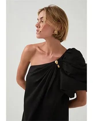 Aje Cira Mini Dress Black Size 8 photo 5