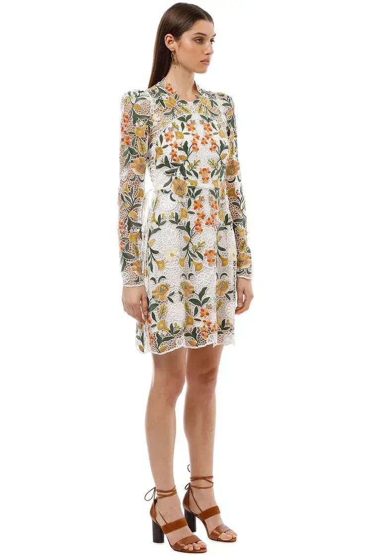 Thurley Vasette Lace Mini Dress Floral Size 8 photo 2