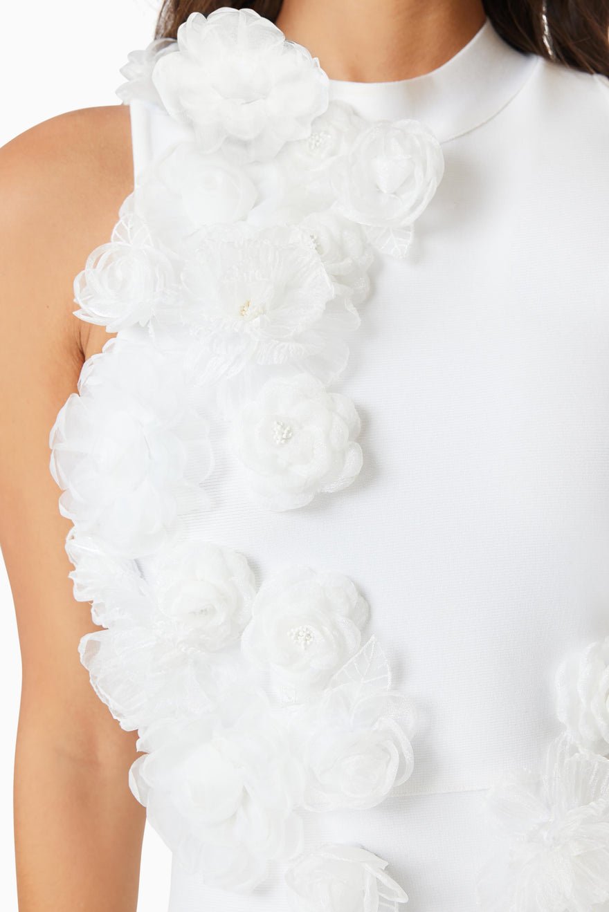 Elliatt Whitetail Midi Dress - Ivory photo 3
