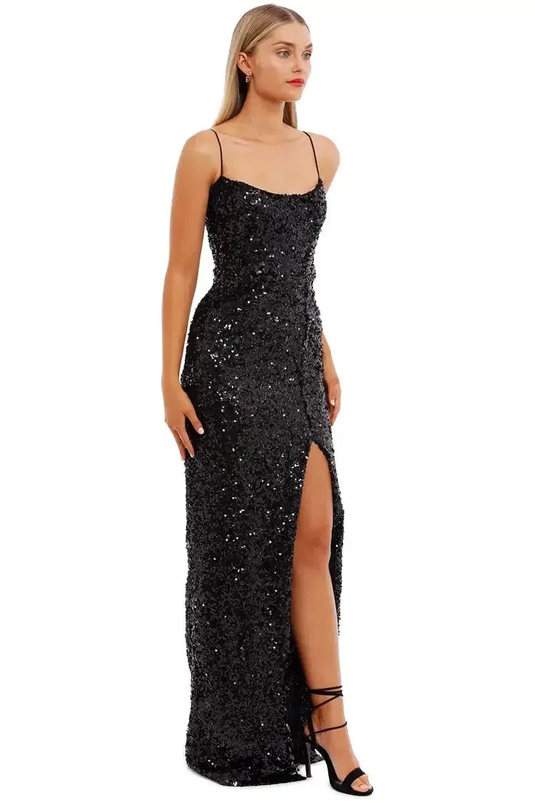 Nookie Confetti Gown Black Size 12 photo 2