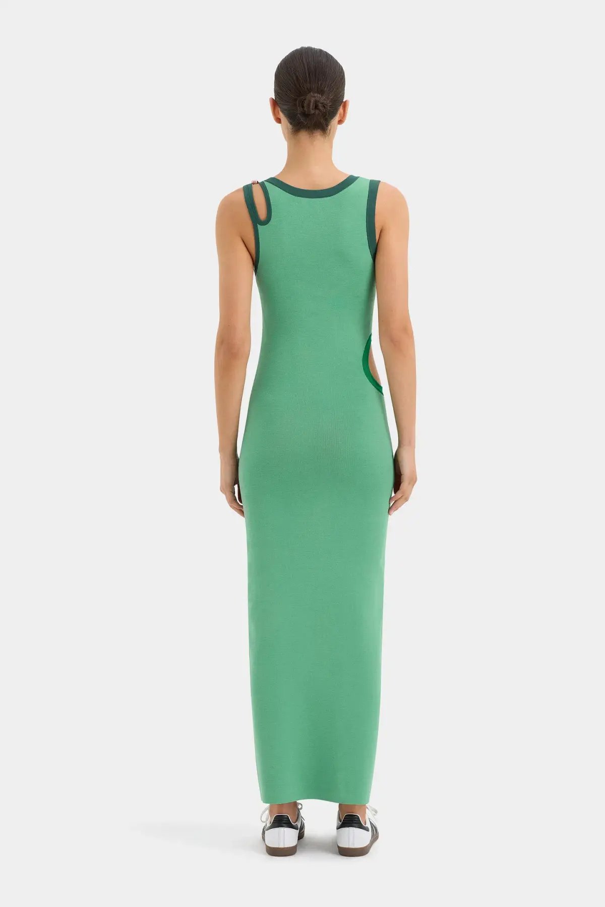 Sir the Label Salvador Cut Out Midi Dress Emerald Size 8 photo 3