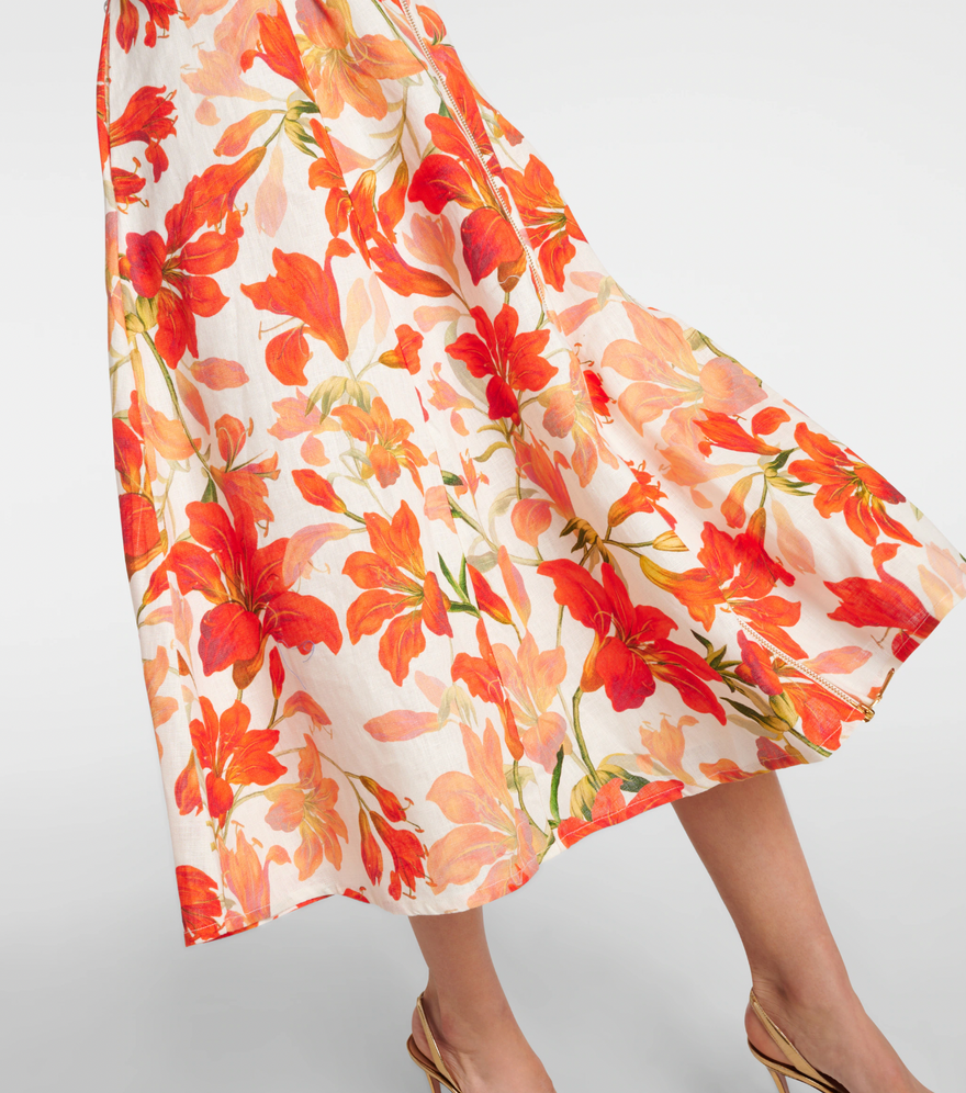 Zimmermann Tranquillity Floral Linen Midi Dress photo 4