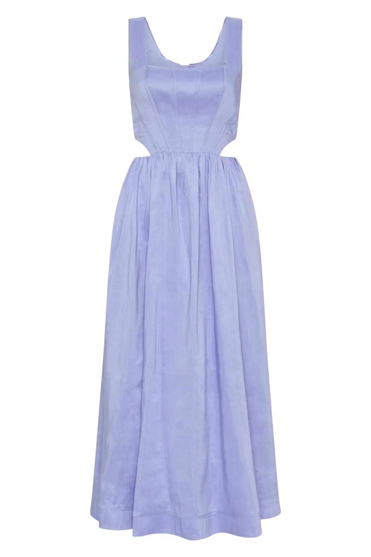 Aje Virginie Cut Out Midi Dress Purple Size 12 / L photo 6