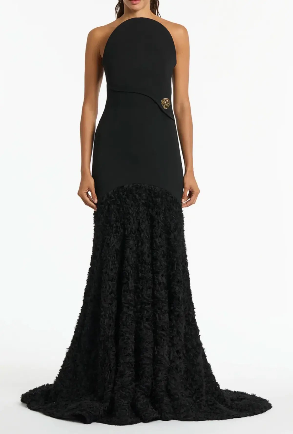 Carla Zampatti Nastro Strapless Gown Black Size 6 photo 3