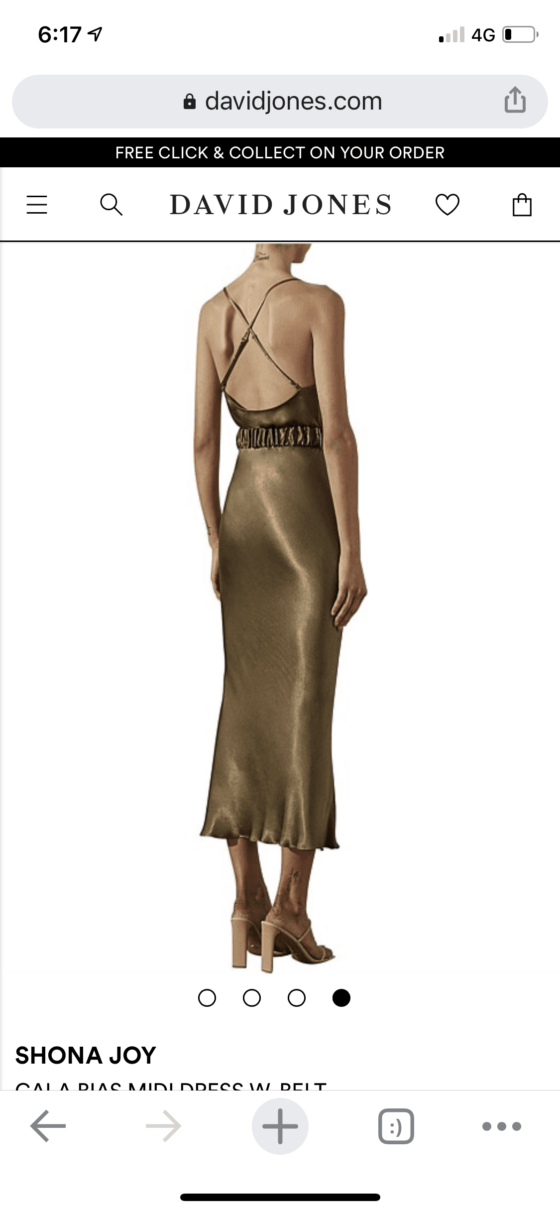 Shona Joy bias Midi Dress Size 10 photo 2