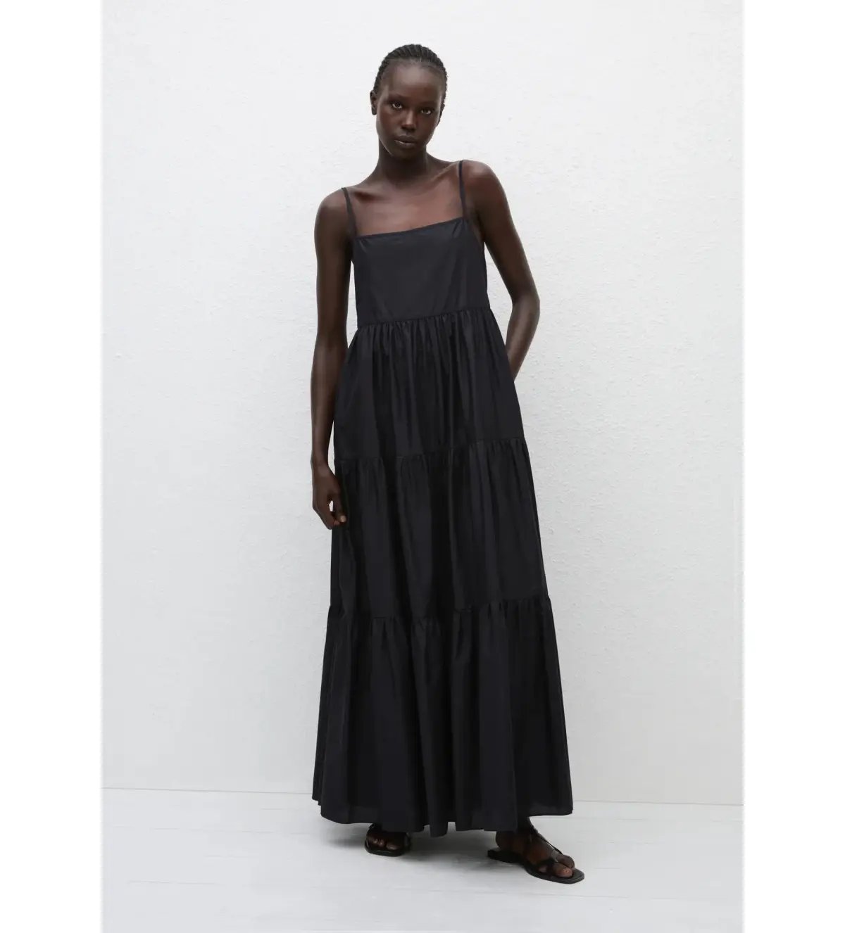 Matteau Tiered Low Back Sundress Black Size 2 / AU 8 photo 2