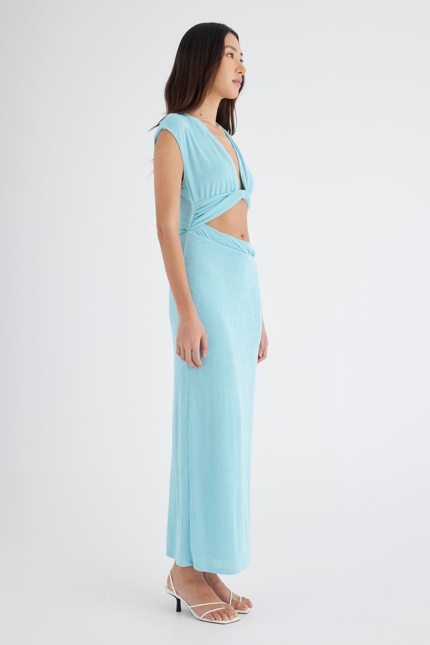 Benni Henri Twist Maxi Dress - Aqua photo 3