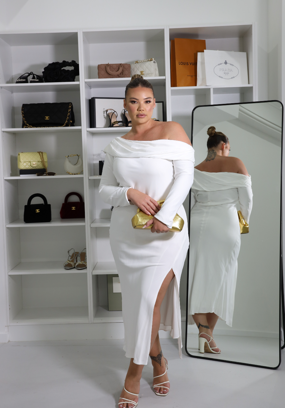 GARCIA MIDI DRESS WHITE photo 2