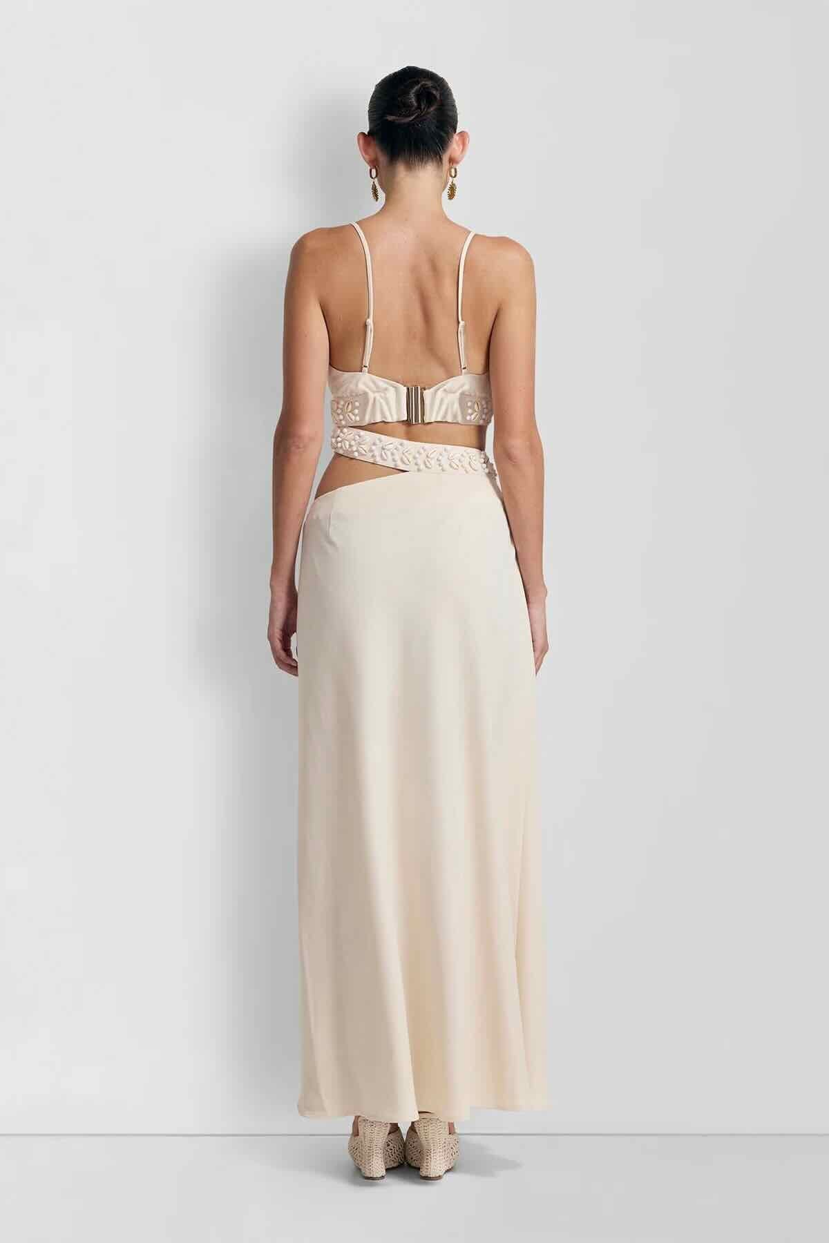 THE WOLF GANG LA PLAYA MAXI DRESS - IVORY photo 3