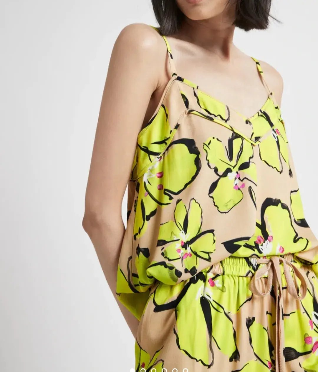 Aje Pelicano Citrus Bloom Strap Cami Top Print Size 12 photo 3