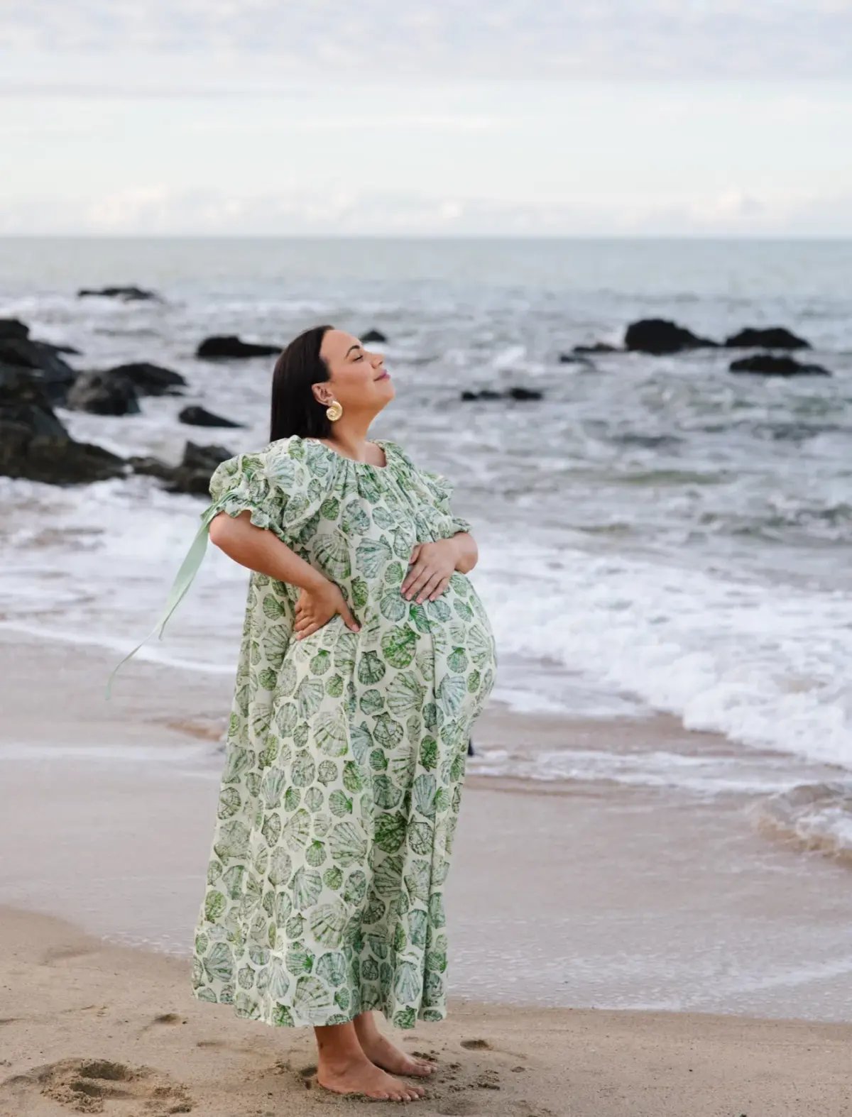 Odet Seashell Gown Pistachio Size 12 photo 3
