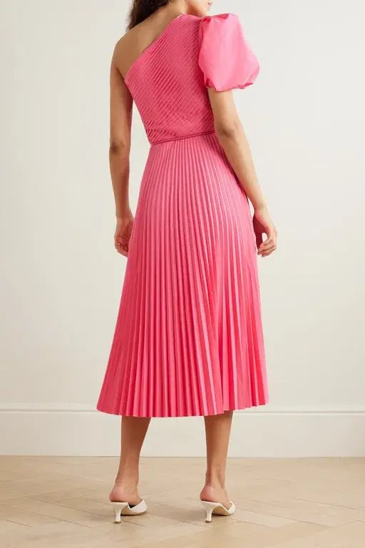 Rebecca Vallance  Rosa One Shoulder Midi Dress  Pink Size 12 photo 6